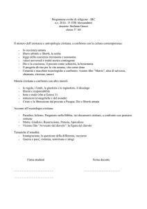 Programma svolto di religione - IRC as 2014- 15
