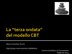 La Terza Ondata delle psicoterapie CBT