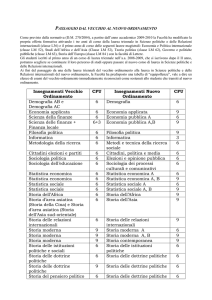 Passaggio dal vecchio al nuovo ordinamento