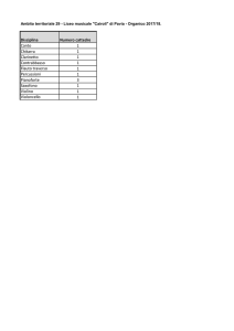 Disciplina Numero cattedre Canto 1 Chitarra 1