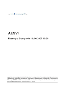 Rassegna Stampa del 19/06/2007 10:58