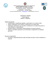 CONTENUTI MINIMI Classe Quinta Materia: TEDESCO Abilità
