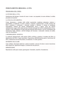 INSEGNAMENTO: BIOLOGIA (1 CFU)