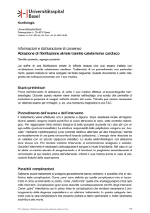 Informazioni e dichiarazione di consenso Ablazione di fibrillazione