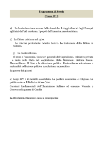 Programma di Storia Classe IV B - Liceo "De Sanctis"
