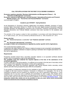 Bando ammissione ai corsi English 17.07.2014
