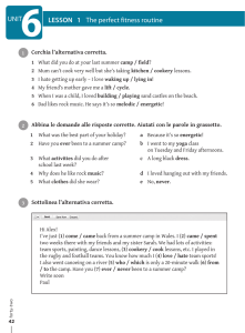 6UNIT Lesson 1 The perfect fitness routine