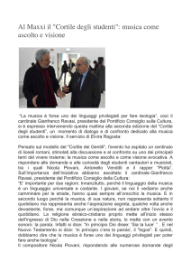 Al Maxxi il "Cortile degli studenti": musica come ascolto e visione