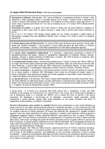 Le tappe della Rivoluzione Russa