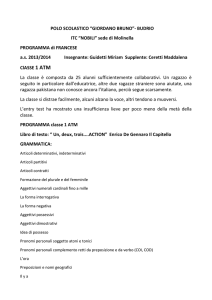 sede di Molinella PROGRAMMA di FRANCESE as 2013/2014 Ins