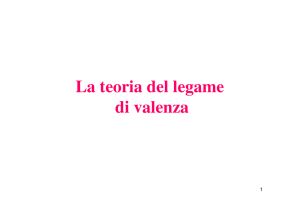 La teoria del legame di valenza - corso di chimica