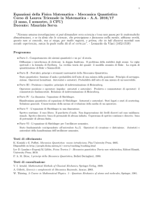 Programma di Meccanica Quantistica