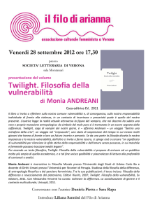 Twilight. Filosofia della vulnerabilità