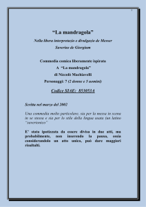 Trama e scheda tenica de la mandragola