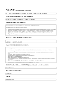 AZIENDA (denominazione e indirizzo): MULTINAZIONALE
