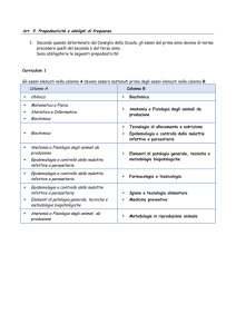 Propedeuticità - Scuola di Bioscienze e Medicina Veterinaria Unicam