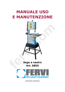 MANUALE USO E MANUTENZIONE Sega a nastro Art. 0855