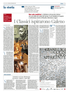 Galeno sistemò i libri in un deposito per preservarli