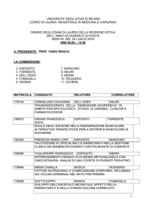 Seduta del mattino - Medicina e Chirurgia Unimi