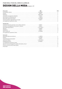 DESIGN DELLA MODA(classe L-3)