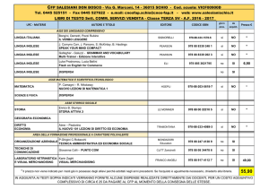 Libri di testo classe 3a SV - CFP Salesiani Don Bosco