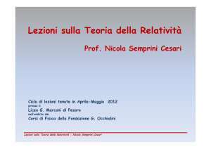 Relatività - Fondazione Occhialini