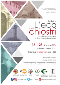 15 23dicembre 2016 atrio Ingegneria, Unisa Opening ore 12.00 15