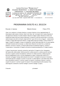 Programma scienze - Liceo Primo Levi