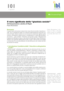 Il vero significato della “giustizia sociale”