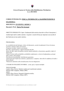 Statistica medica - Professioni Sanitarie