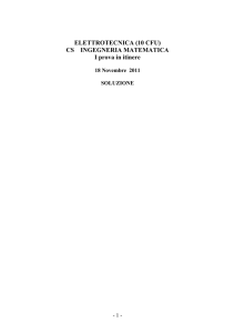 ELETTROTECNICA (10 CFU) CS INGEGNERIA MATEMATICA I