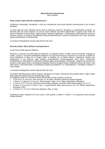 Storia dell`arte contemporanea - Dipartimento di Musicologia e Beni