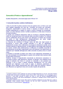 Comunità di Pratica e Apprendimento