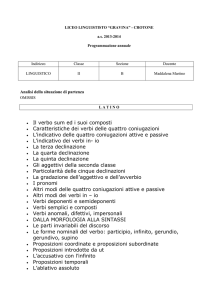 PROGRAMMA DI LATINO