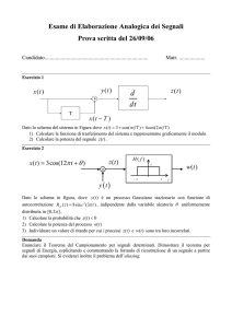 Esame di Teoria dei Fenomeni Aleatori