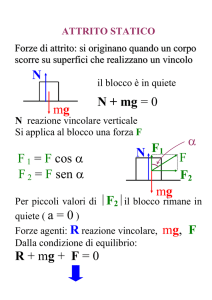 Attrito Statico e Dinamico: Forze e Equilibrio