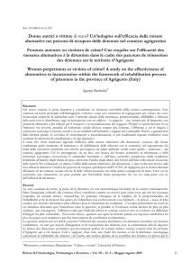 Donne autrici o vittime di reato? Un`indagine sull