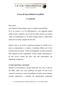 prima lezione - La Via Macrobiotica