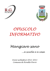Opuscolo mensa - Comune di Rovello Porro