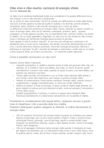 Cibo vivo e cibo morto