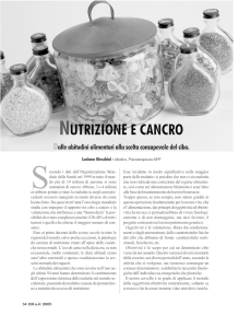 NUTRIZIONE E CANCRO