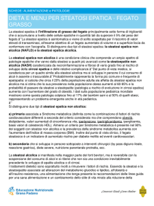 dieta e menu per steatosi epatica - fegato grasso