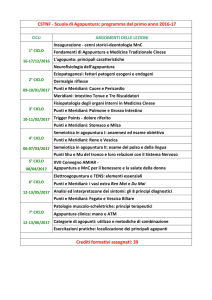 CSTNF - SCUOLA DI AGOPUNTURA: INSEGNAMENTI DEL PRIMO