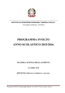 alimentazione-Alsazia-2016- II D - Istituto di Istruzione Superiore
