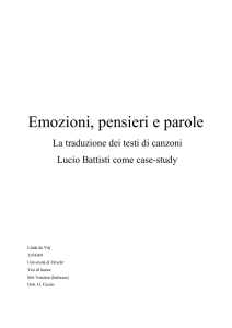 Emozioni, pensieri e parole - Utrecht University Repository
