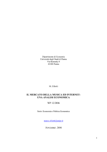 il mercato della musica ed internet: una analisi economica wp 12/2006