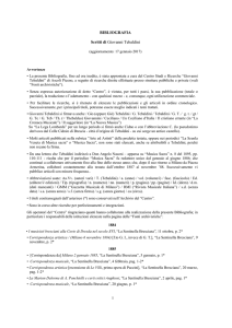 BIBLIOGRAFIA Scritti di Giovanni Tebaldini