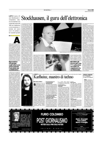 Stockhausen, il guru dell`elettronica