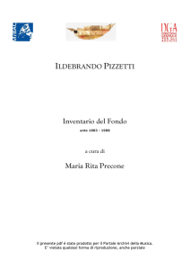 Inventario del fondo - Archivi della Musica