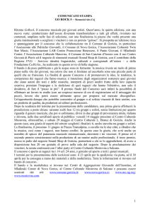 1 COMUNICATO STAMPA Ritorna GoRock, il concorso musicale
